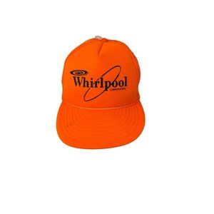 90's Neon Vintage Whirlpool Foam Mesh Trucker Hat Cap Snapback‎ Orange